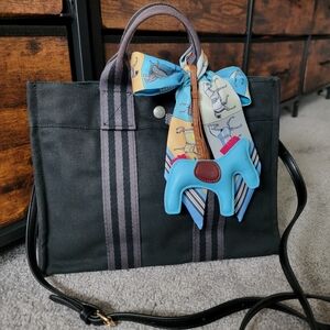 Limited-time Deal⏰️ Authentic HERMES Classic Black Canvas Tote Bag